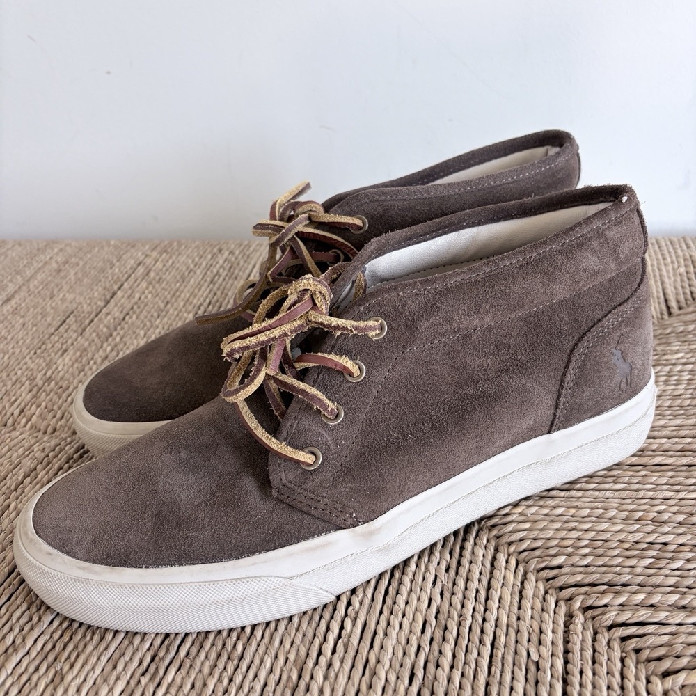 Polo Ralph Lauren Keaton Chukka Suede Brown Lace Up Men's Shoes Size 8.5 Preppy